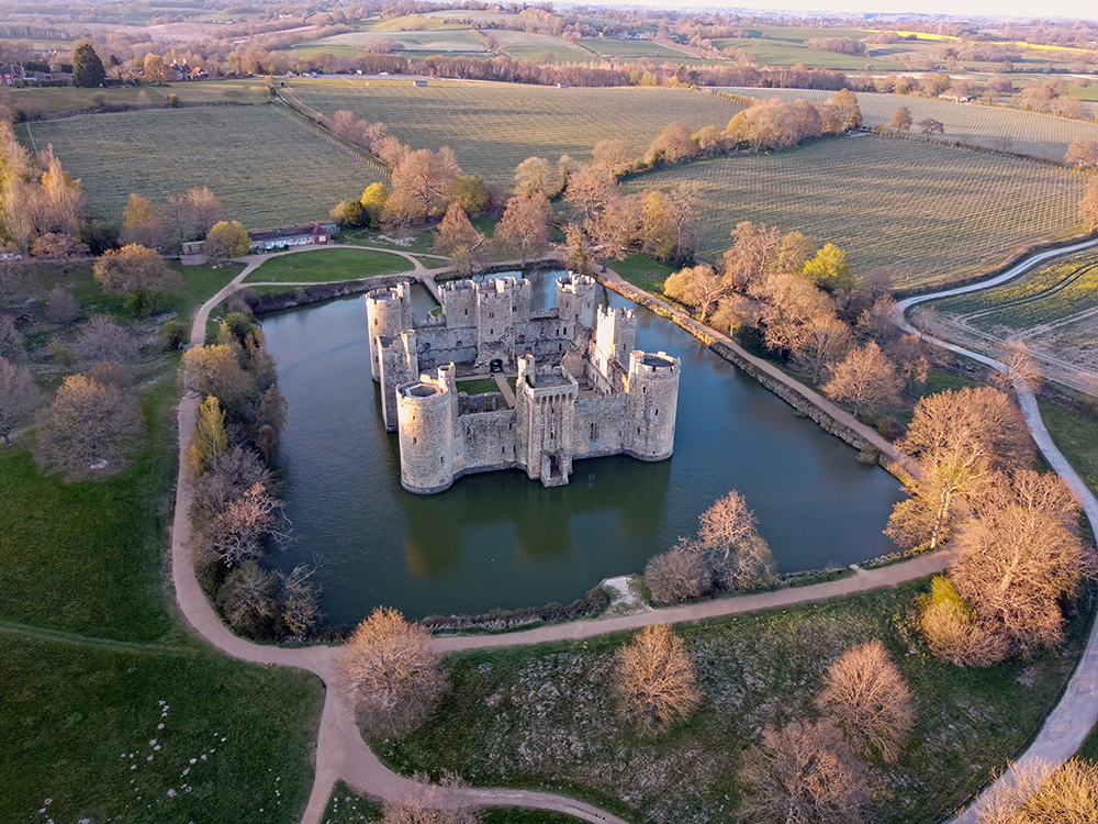 Aerial View of Bodiam Castle