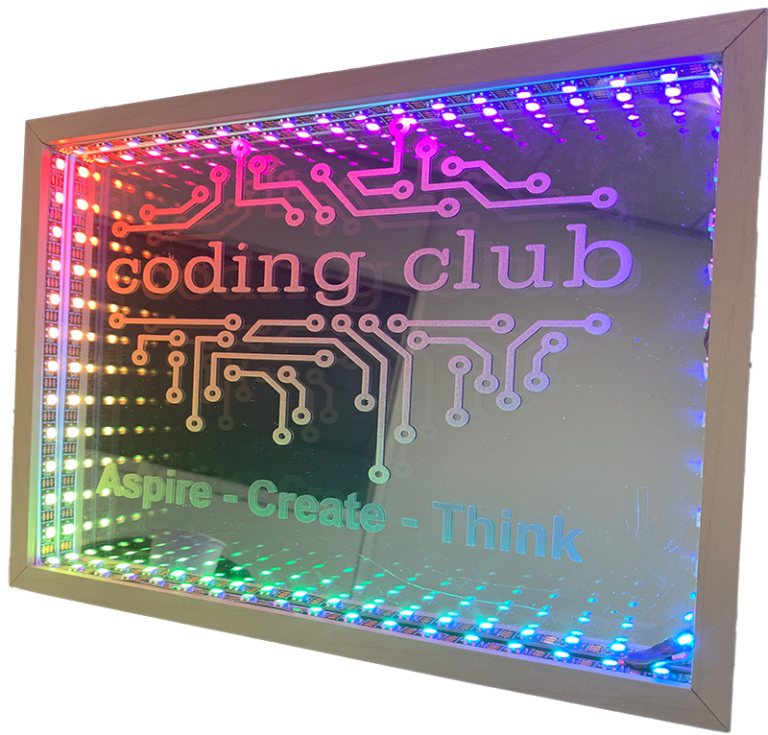 Red Helix coding club sign