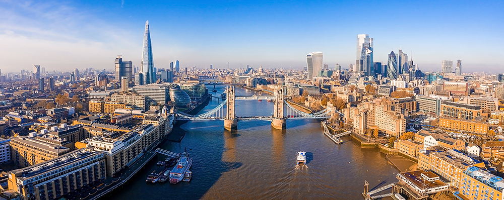 The London skyline used to represent the UK Insurance industry and its cyber needs