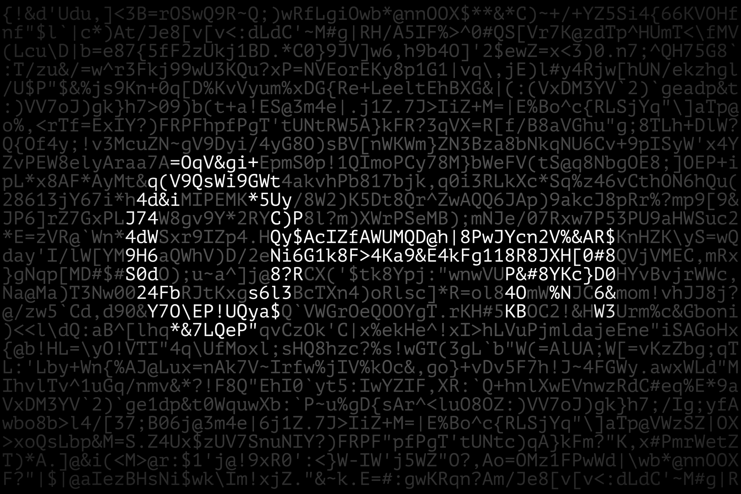 Lined of code, with a white key over the top.